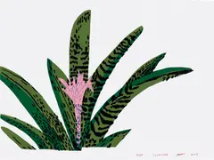 Clipping by Jonas Wood, 2013, Screenprint in colors, on Rives BFK paper, the full sheet, sold Apr 2021