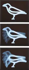 Crow Pecking by Julian Opie, 2018, Continuous computer animation on LCD screen, with all electrical components, mounting hardware and contained in the orig, sold Apr 2021
