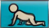 Dino Crawling (C. 170) by Julian Opie, 2012, Lenticular acrylic panel comprised of four color inkjet prints, printed directly onto 20 lpi lenticular animating lenses, sold Apr 2021