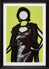 Maria (1) by Julian Opie, 2011, Inkjet print dry-mounted to aluminum, contained in the original black painted wooden artist's frame, sold Apr 2021
