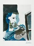 Le Peintre (The Painter) by Pablo Picasso, 1963, Collotype with pochoir in colors, on wove paper, with full margins, sold Oct 2021