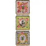 Ebony G. Patterson, Untitled, from The Of 72 Project, 2012, Three mixed media hand-embellished works, with digitally printed photographs, rhinestones, embroidery, fabric trimmings, and appliques, loose (as issued), all contained in the original cloth-covered portfolio