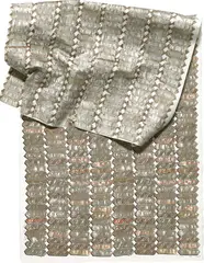 Pewter Variation by El Anatsui, 2014, Pigment print and offset lithograph in colors, with copper wire, on two sheets of wove paper adhered at the seam and fol, offered Oct 2021