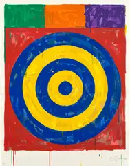 Jasper Johns, Target (ULAE 147), 1974, Screenprint in colors, on J.B. Green paper, the full sheet