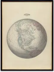 Vija Celmins, AMERIQUE, 2009, Etching, aquatint, engraving, and drypoint with pencil additions in colors, on heavy wove paper, contained in the original artist's designed frame