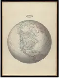 Vija Celmins, AMERIQUE, 2009, Etching, aquatint, engraving, and drypoint with pencil additions in colors, on heavy wove paper, contained in the original artist's designed frame