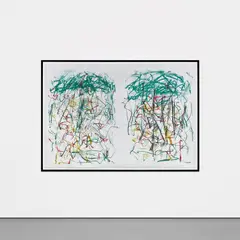 Joan Mitchell, Sunflowers I, 1992, Monumental lithograph in colors, on two sheets of Rives BFK paper (as issued), the full sheets