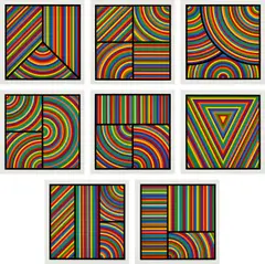 Color Bands (K. 2000.07) by Sol LeWitt, 2000, The complete set of eight linocuts in colors, on Somerset paper, with full margins, sold Oct 2021