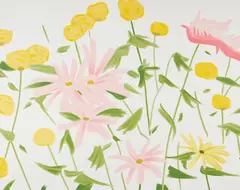 Spring Flowers by Alex Katz, 2017, Screenprint in colors, on Saunders Waterford paper, the full sheet, sold Oct 2021