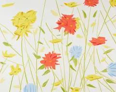 Wild Flowers by Alex Katz, 2017, Screenprint in colors, on Saunders Waterford paper, the full sheet, sold Oct 2021