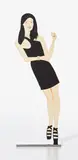 Alex Katz, Black Dress (Yi), 2018, Shaped powder-coated aluminum, printed the same on each side with UV-cured archival inks, clear coated, and mounted to polished stainless steel base, contained in the original white cardboard box with foam lining