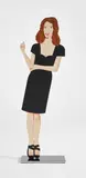 Alex Katz, Black Dress (Cecily), 2018, Cutout from shaped powder-coated aluminum, printed the same on each side with UV cured archival inks, clear coated, and mounted to 1/4 inch stainless steel base