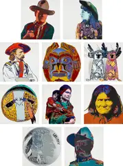 Andy Warhol, Cowboys and Indians (F. & S. 377-386), 1986, The complete set of 10 screenprints in colors, on Lenox Museum Board, the full sheets
