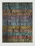 Mel Bochner, Oh Well, 2020, Etching with screenprint in colors, on wove paper, with full margins