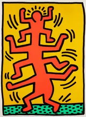 Growing 1 (L. p. 89) by Keith Haring, 1988, Screenprint in colors, on Lenox Museum Board, with full margins, sold Oct 2021