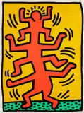 Keith Haring, Growing 1 (L. p. 89), 1988, Screenprint in colors, on Lenox Museum Board, with full margins