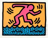 Keith Haring, Pop Shop II: one plate (L. pp. 96-97), 1988, Screenprint in colors, on wove paper, with full margins