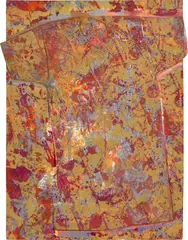 Tee 2 (A. 25) by Sam Gilliam, 1974, Screenprint in colors and collage of T-shirt, Arches Cover paper, the full sheet, sold Oct 2021