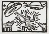 Keith Haring, Untitled 1-6: one plate (L. p. 20), 1982, Lithograph, on wove paper, with full margins