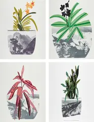 Untitled by Jonas Wood, 2014, The complete set of four lithographs with screenprint in colors, on Coventry Rag paper, with full margins, sold Oct 2021