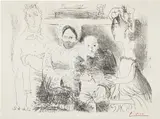 Portrait de famille I, homme aux bras croisés (Family Portrait I, Man with Crossed Arms) (Bl. 1029, M. 383) by Pablo Picasso, 1962, Lithograph, on Arches paper, with full margins, sold Oct 2021