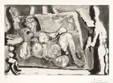 Pablo Picasso, Peintre au travail (Painter at Work) (Bl. 1157, Ba. 1145), 1964, Etching, aquatint, drypoint and scraper, on Rives BFK paper, with full margins