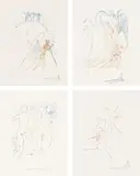 Le Paradis terrestre (Earthly Paradise) (M. & L. 705-713) by Salvador Dalí, 1974, The complete set of nine drypoints in colors (printed à la poupée), on Moulin de Lana paper, with full margins, loose (a, sold Oct 2021