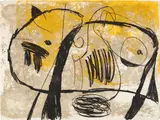 Joan Miró, La Commedia dell'arte V (Comedy of Professional Artists V) (D. 1110), 1979, Etching and aquatint in colors, on Arches paper, the full sheet