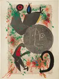 Le Croc à phynances II (The Phynancial Croc(odile) (M. 689) by Joan Miró, 1971, Lithograph in colors, on Arches paper, the full sheet, sold Oct 2021