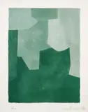 Composition verte (Green Composition) (R. 53) by Serge Poliakoff, 1966, Lithograph in colors, on Rives BFK paper, with full margins, sold Oct 2021