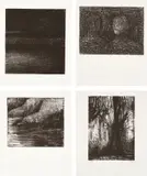 Henry Moore, W.H. Auden, Auden Poems, Moore Lithographs (C. 243-265), 1974, The complete set of 21 lithographs, including the book of 17 bound and the folio of four loose (as issued), on Hodgkinson paper with the artist's and poet's watermark, the loose prints contained in the original black linen-covered folio, all contained in the original black linen-covered portfolio