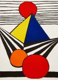 Alexander Calder, La Mémoire élémentaire (Elementary Memory): plate 11, 1976, Lithograph in colors, on Arches paper, the full sheet