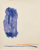 Lines for St. Gallen (E. & B. 108) by Robert Motherwell, 1971, Lithograph in colors, on Arches Cover paper, the full sheet, sold Oct 2021