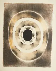 Sixth Stone I (S. 6, F. 6-A) by Lee Bontecou, 1964, Lithograph in colors, on tan laid Japan paper, with full margins, sold Oct 2021