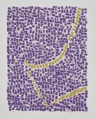 Gego, Acumulación, 1991, Screenprint in colors, on grey cardboard, with full margins