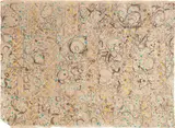 Richmond Burton, Barok Monoprint II, 2000, Drypoint with hand-coloring, on Nepal handmade paper, the full sheet