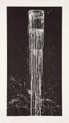 Long Vertical Falls #1 by Pat Steir, 1991, Aquatint, on wove paper, with full margins, sold Oct 2021