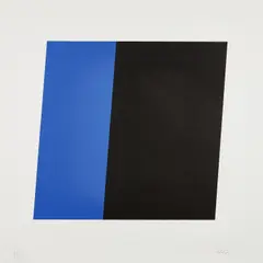 Blue/Black (G. 236, A. 67) by Ellsworth Kelly, 1970, Lithograph in colors, on Arjomari paper, with full margins, sold Oct 2021