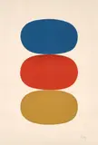 Blue and Orange and Green, from the Suite of Twenty-Seven Color Lithographs (A. 16) by Ellsworth Kelly, 1964-1965, Lithograph in colors, on Rives BFK paper, with full margins, sold Oct 2021