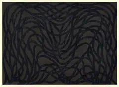 Sol LeWitt, Loopy Doopy, Black/Gray (K. 2000.03), 2000, Woodcut in colors, on Kozo-Misumu paper, with full margins