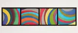 Sol LeWitt, Irregular Arcs from Four Sides (K. 1997.18), 1997, Etching with aquatint in colors, on Somerset paper, with full margins