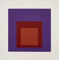 Palatial, from Soft Edge–Hard Edge (D. 165.2) by Josef Albers, 1965, Screenprint in colors, on Rives BFK paper, with full margins, sold Oct 2021
