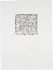 Nevis Letter by Brice Marden, 2009, Etching, on Somerset paper, with full margins, sold Oct 2021