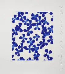 Wallflower 1, from Wallflowers by Donald Sultan, 2008, Screenprint in colors, on wove paper, with full margins, sold Oct 2021