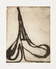 Eiffelspade, from Five Spades by Richard Diebenkorn, 1982, Etching and aquatint, on J Whatman paper, with full margins, sold Oct 2021