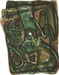 Undoing (K. 24) by Elizabeth Murray, 1989-90, Lithograph in colors, on shaped Somerset paper, the full sheet, sold Oct 2021