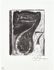 Figure 7 by Jasper Johns, 2012, Lithograph, on Rives BFK paper, with full margins, sold Oct 2021