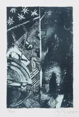 Summer (Blue) (ULAE 254) by Jasper Johns, 1985-1991, Lithograph in colors, on pale blue J. Whatman paper, with full margins, sold Oct 2021