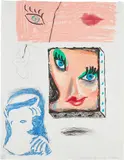 David Hockney, An Image of Celia Study, from Moving Focus Series (M.C.A.T. 280), 1986, Lithograph, etching and aquatint in colors, on Koller HMP handmade paper, the full sheet