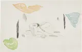 Mimmo Paladino, Acqua di stagno (Pond Water) (S. 1980.20, Di M. 9), 1980, Etching and aquatint in colors, on Arches paper, with full margins